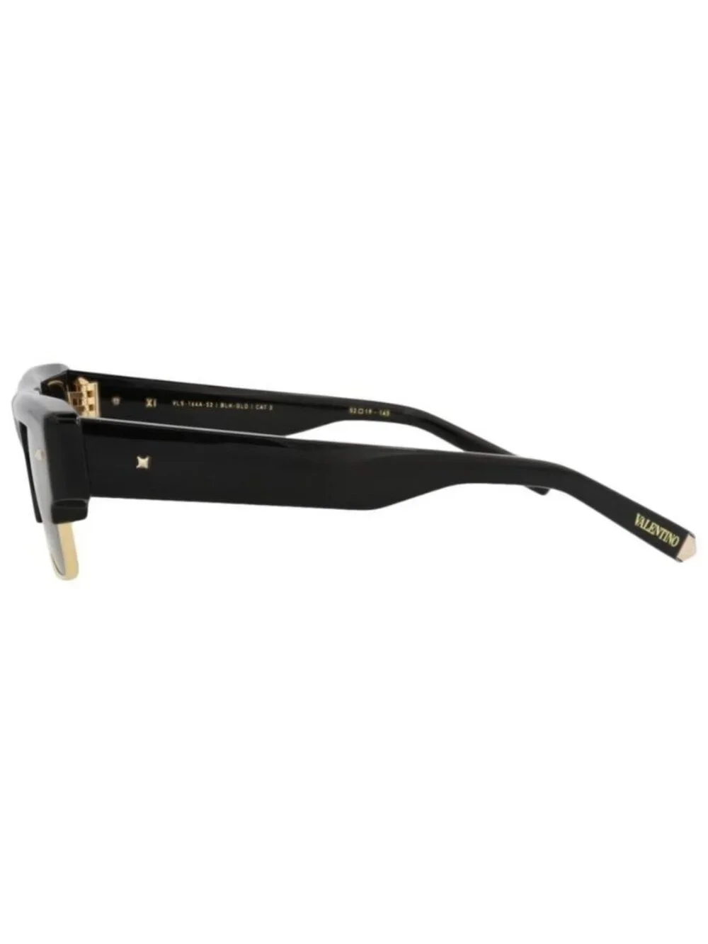 New Valentino Unisex Square/Rectangle Black Black Grey Fashion Designer Sunglass